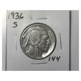 1936 S Buffalo Nickel