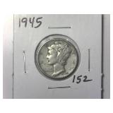1945 Mercury Dime