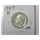 1947-D Roosevelt Dime