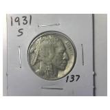 1931 S Buffalo Nickel