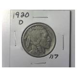 1920 D Buffalo Nickel