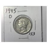 1945 D Mercury Dime