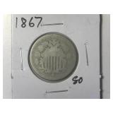 1867 Shield Nickel