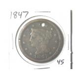 1847 Large Cent