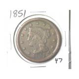 1851 Large Cent