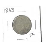 1863 Indian Head Cent