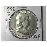 1952-D Franklin Half Dollar
