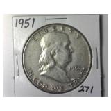 1951 Franklin Half Dollar