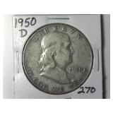 1950-D Franklin Half Dollar