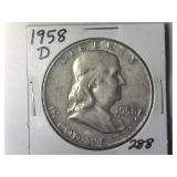 1958-D Franklin Half Dollar