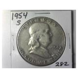 1954-S Franklin Half Dollar