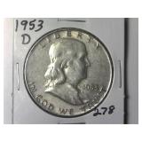 1953-D Franklin Half Dollar