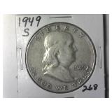 1949-S Franklin Half Dollar