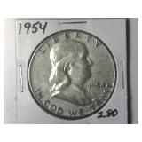1954 Franklin Half Dollar