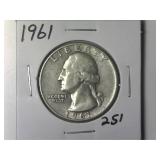 1961 Washington Quarter