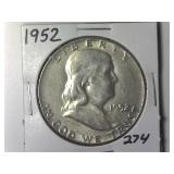 1952 Franklin Half Dollar