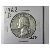 1962-D Washington Quarter