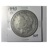 1890-O Morgan Silver Dollar