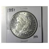 1881 Morgan Silver Dollar