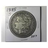 1885-S Morgan Silver Dollar