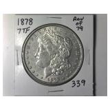 1878 7TF Morgan Silver Dollar