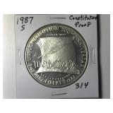 1987-S Proof Constitution Silver Dollar