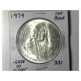 1979 100 Pesos Mexico Silver