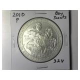 2010-P Boy Scouts Silver Dollar
