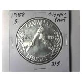 1988-S Proof Olympic Silver Dollar