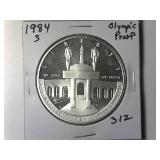 1984-S Proof Olympic Silver Dollar