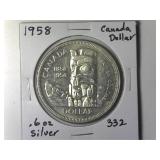 1958 Canada Silver Dollar