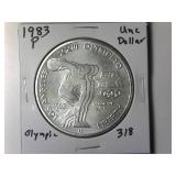 1983-P Olympic Silver Dollar