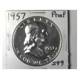 1957 Proof Franklin Half Dollar