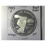 1983-S Proof Olympic Silver Dollar