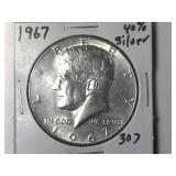 1967 40% Silver Kennedy Half Dollar