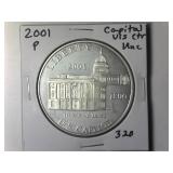 2001-P Capital Visitor Ctr Silver Dollar