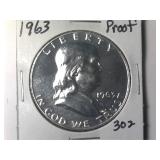 1963 Proof Franklin Half Dollar