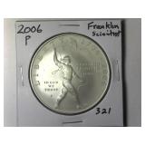 2006-P Franklin Scientist Silver Dollar