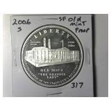 2006-S Proof SF Old Mint Silver Dollar