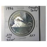 1986 Canada Silver Dollar