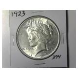 1923 Peace Silver Dollar