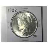1922 Peace Silver Dollar
