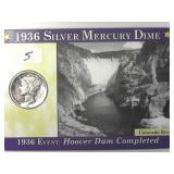 1936 Silver Mercury Dime