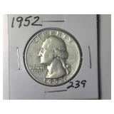 1952 Washington Quarter
