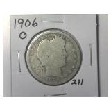 1906-O Barber Quarter