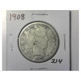 1908 Barber Quarter