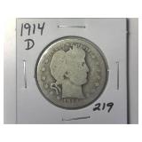 1914-D Barber Quarter