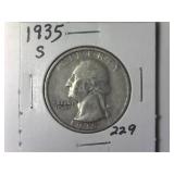 1935-S Washington Quarter