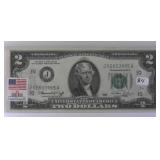 1976 $2 Enid OK Stamped United Staes Note