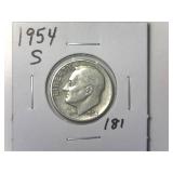 1954-S Roosevelt Dime